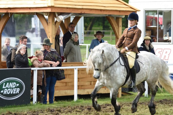 La reine Elizabeth II d'Angleterre lors du Royal Windsor Horse Show à Windsor au Royaume-Uni, le 11 mai 2019.