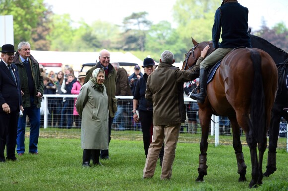 La reine Elizabeth II d'Angleterre lors du Royal Windsor Horse Show à Windsor au Royaume-Uni, le 11 mai 2019.