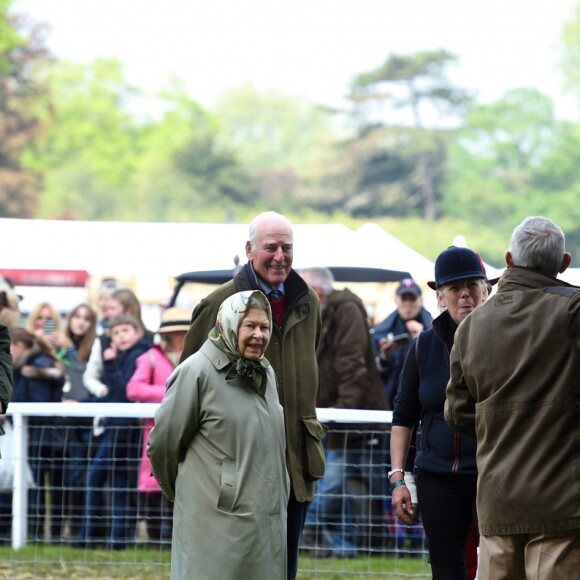 La reine Elizabeth II d'Angleterre lors du Royal Windsor Horse Show à Windsor au Royaume-Uni, le 11 mai 2019.