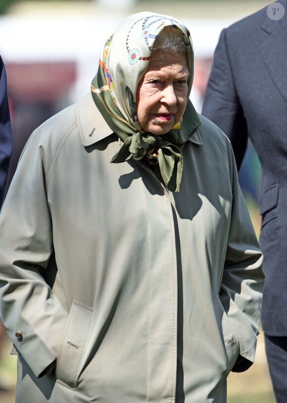 La reine Elizabeth II d'Angleterre lors du Royal Windsor Horse Show à Windsor au Royaume-Uni, le 11 mai 2019.
