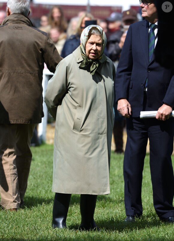 La reine Elizabeth II d'Angleterre lors du Royal Windsor Horse Show à Windsor au Royaume-Uni, le 11 mai 2019.