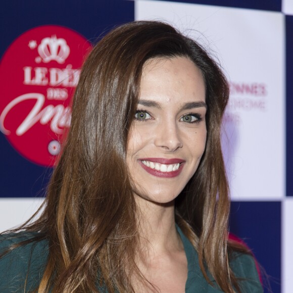 Marine Lorphelin (Miss France 2013) - Miss France 2018, Miss France 2015, Miss France 2014, Miss France 2013 et Miss France 2010 participent à la course "Le Défi des Miss" lors du Grand Prix de France à Vincennes Hippodrome de Paris, France, le 11 février 2018. © Pierre Perusseau/Bestimage