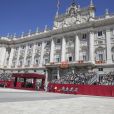 Le roi Felipe VI d'Espagne et la reine Letizia ont assisté à la parade du 175e anniversaire de la garde civile espagnole au palais royal à Madrid le 13 mai 2019