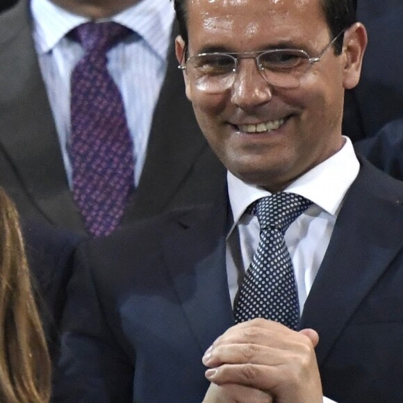 La reine Letizia d'Espagne lors de la finale de Copa de la Reina à Grenade, le 11 mai 2019, remportée par la Real Sociedad.