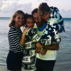 Gwyneth Paltrow, Chris Martin et leurs enfants Apple et Moses. Photo publiée le 2 mars 2018 pour l'anniversaire du leader de Coldplay.