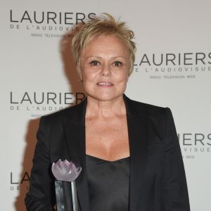 Muriel Robin (Laurier d'interprétation féminine pour son rôle dans "Jacqueline Sauvage : c'était lui ou moi") - 24ème cérémonie des Lauriers de l'Audiovisuel au théâtre Marigny à Paris, le 11 février 2019. © Coadic Guirec/Bestimage