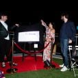 Exclusif - Benjamin Belin, Sandra Sisley et Simon Taglioni dévoilent un tableau à 1 000 000 de dollars - 3ème soirée "Sandra and Co" lors du 72ème Festival International du Film de Cannes le 16 mai 2019.