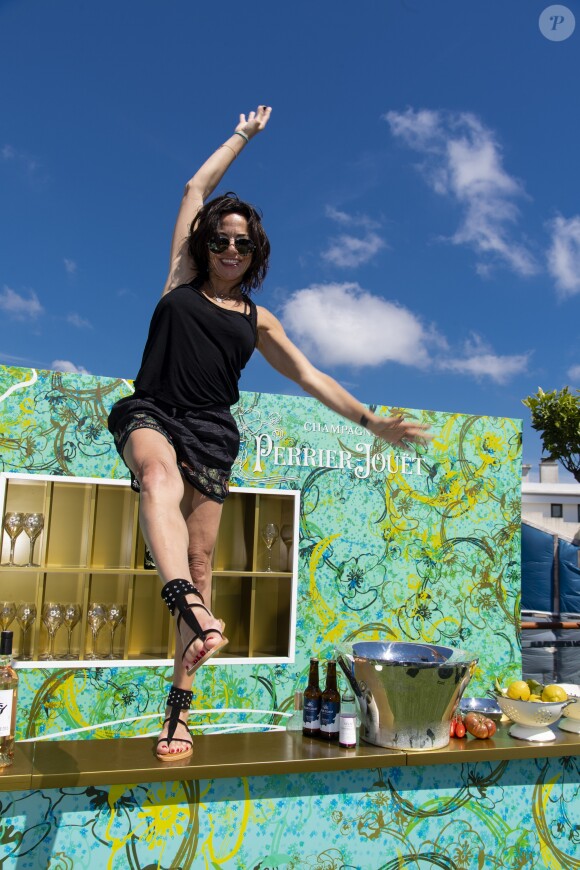 Exclusif - Sandra Sisley - Brunch Kjacques à la terrasse Sandra & Co lors du 72ème Festival International du Film de Cannes. Le 16 mai 2019. © Pierre Perusseau / Bestimage 16/05/2019 - Cannes