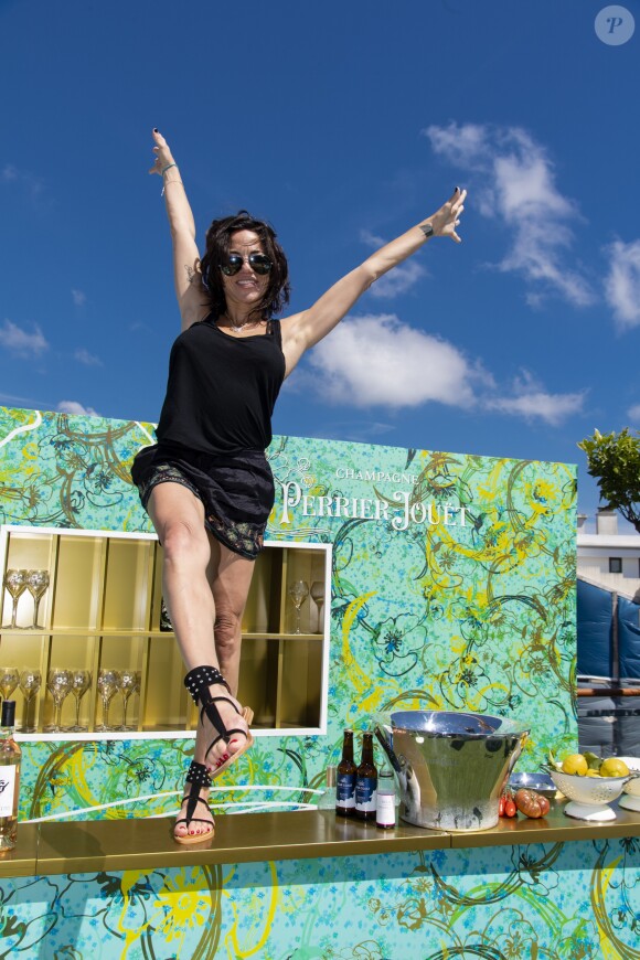Exclusif - Sandra Sisley - Brunch Kjacques à la terrasse Sandra & Co lors du 72ème Festival International du Film de Cannes. Le 16 mai 2019. © Pierre Perusseau / Bestimage 16/05/2019 - Cannes