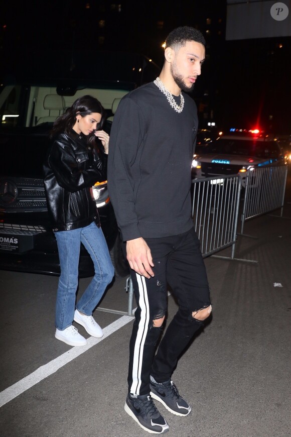 Kendall Jenner et son compagnon Ben Simmons sont allés faire la fête au Marquis à New York, le 13 février 2019.