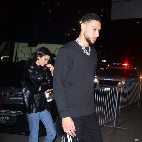 Kendall Jenner et son compagnon Ben Simmons sont allés faire la fête au Marquis à New York, le 13 février 2019.