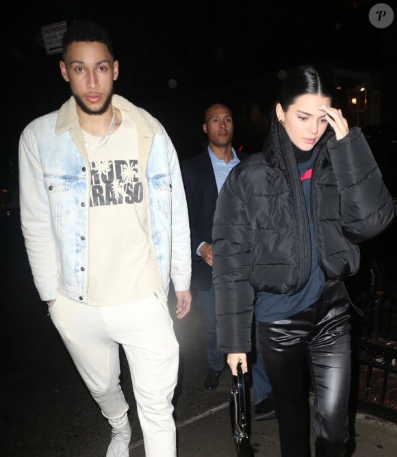 Kendall Jenner et son compagnon Ben Simmons à la sortie du l'hôtel "Mercer" à New York, le 7 février 2019.