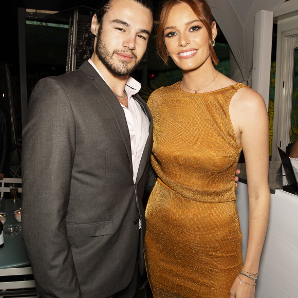 Exclusif - Anthony Colette et Maëva Coucke (Miss France 2018) - Défilé de la lingerie Livy sur la Terrasse Sandra & Co lors du 72ème Festival International du Film de Cannes le 17 mai 2019. La soirée a été consacrée à Livy, une grande marque de lingerie raffinée, sexy et très classe, qui nous a présenté sa nouvelle gamme Hush Hush. Livy, une fois de plus, a fait son grand show grâce à un défilé très remarqué, mêlant mannequins et danseuses Crazy Horse. Une fois de plus, la marque de lingerie Livy a su nous en mettre pleins les yeux. Sandra Sisley vêtue de en Carolina Ritzler a fait rêver tous ses invités, qui ont pu repartir avec de nombreux cadeaux de la marque Livy, ainsi que de jolies paires de lunettes de chez Quay Australia. © Pierre Peusseau/Bestimage