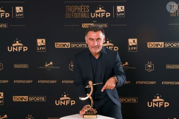 Christophe Galtier (meilleur entraîneur de Ligue 1) lors de la 28e cérémonie des Trophées UNFP, le 19 mai 2019.