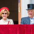 La reine Sonja et le roi Harald V de Norvège le 17 mai 2019 lors des célébrations de la Fête nationale norvégienne à Oslo.