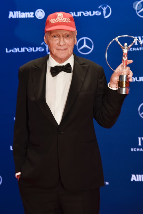 Niki Lauda - Célébrités lors du "Laureus World Sports Awards 2016" à Berlin le 18 Avril 2016.