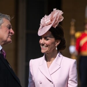 Le prince William, duc de Cambridge, et Catherine (Kate) Middleton, duchesse de Cambridge, lors de la garden-party royale de Buckingham Palace. Londres, le 21 mai 2019.