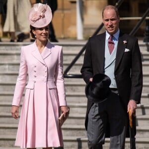 Le prince William, duc de Cambridge, et Catherine (Kate) Middleton, duchesse de Cambridge, lors de la garden-party royale de Buckingham Palace. Londres, le 21 mai 2019.