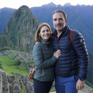 Jean Dujardin et Nathalie Péchalat en voyage au Pérou, mai 2019.