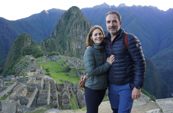 Jean Dujardin et Nathalie Péchalat en voyage au Pérou, mai 2019.