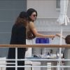 Kendall Jenner déjeune sur la terrasse de l'hôtel du Cap-Eden-Roc, à Antibes. Le 23 mai 2019.