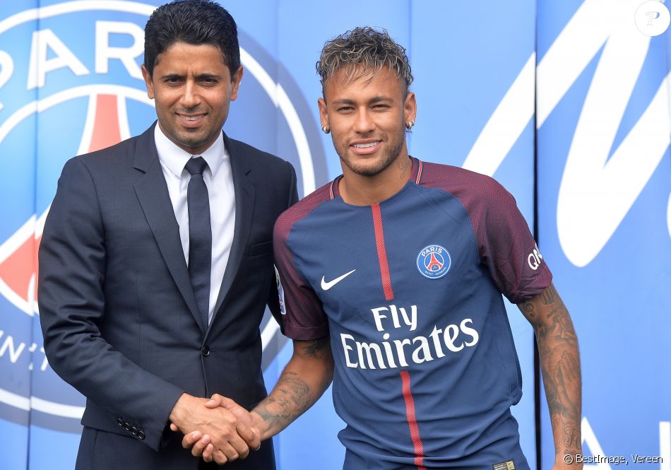 Le président du PSG Nasser Al-Khelaifi - Neymar Jr en ...