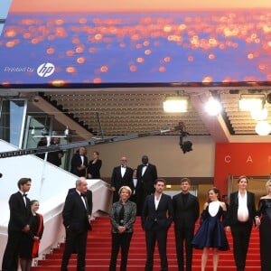 Pierre Lescure, Frédérique Bredin, Arthur Harari, Gaspard Ulliel, Laure Calamy, Justine Triet (enceinte), Virginie Efira, Niels Schneider, Adèle Exarchopoulos, Paul Hamy - Montée des marches du film "Sibyl" lors du 72ème Festival International du Film de Cannes. Le 24 mai 2019 © Jacovides-Moreau / Bestimage Red carpet for the movie "Sibyl" during the 72nd Cannes International Film festival. On may 24th 201924/05/2019 -