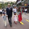 Andrea Casiraghi, sa femme Tatiana Santo Domingo et leurs enfants Sacha et India dans le paddock avant le départ du 77e Grand Prix de Formule 1 de Monaco le 26 mai 2019. © Jean-François Ottonello/Nice-Matin/Bestimage
