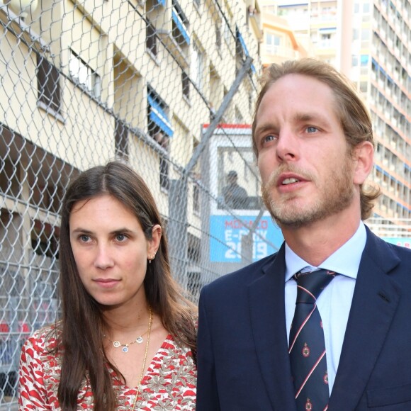 Andrea Casiraghi et sa femme Tatiana Santo Domingo au 3e Monaco E-Prix, le 11 mai 2019. © Bruno Bebert / Bestimage