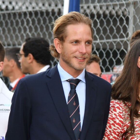 Andrea Casiraghi et sa femme Tatiana Santo Domingo au 3e Monaco E-Prix, le 11 mai 2019. © Bruno Bebert / Bestimage
