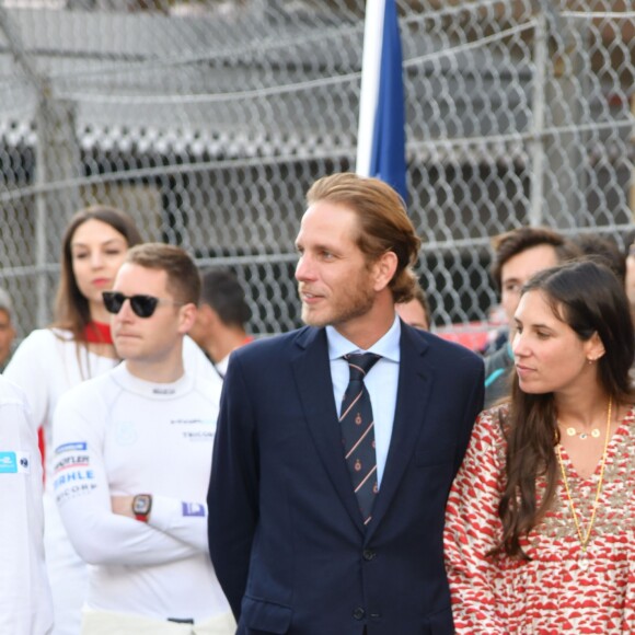 Andrea Casiraghi et sa femme Tatiana Santo Domingo au 3e Monaco E-Prix, le 11 mai 2019. © Bruno Bebert / Bestimage