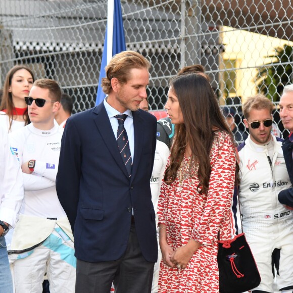 Andrea Casiraghi et sa femme Tatiana Santo Domingo au 3e Monaco E-Prix, le 11 mai 2019. © Bruno Bebert / Bestimage