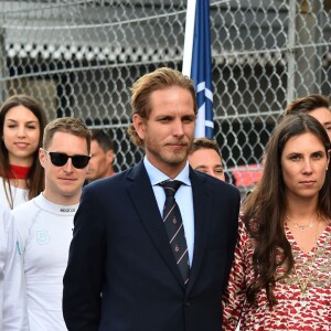 Andrea Casiraghi et sa femme Tatiana Santo Domingo au 3e Monaco E-Prix, le 11 mai 2019. © Bruno Bebert / Bestimage