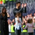 Hugo Lloris avec sa femme Marine et leurs deux filles  Anna-Rose et Giulina au  Tottenham Hotspur Stadium le 12 mai 2019.  