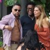 Cuba Gooding Jr. fait la fête avec des amis et sa compagne Claudine de Niro (ex-femme de Raphael de Niro, fils de Robert de Niro) au restaurant Seaspice à Miami, Floride, Etats-Unis, le 17 mars 2019.