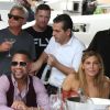 Cuba Gooding Jr. fait la fête avec des amis et sa compagne Claudine de Niro (ex-femme de Raphael de Niro, fils de Robert de Niro) au restaurant Seaspice à Miami, Floride, Etats-Unis, le 17 mars 2019.