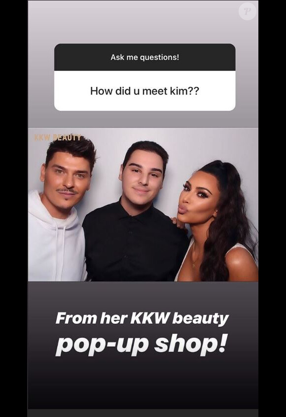 Narbeh a rencontré Kim Kardashian lors de l'ouverture de l'un de ses pop up stores KKW Beauty.