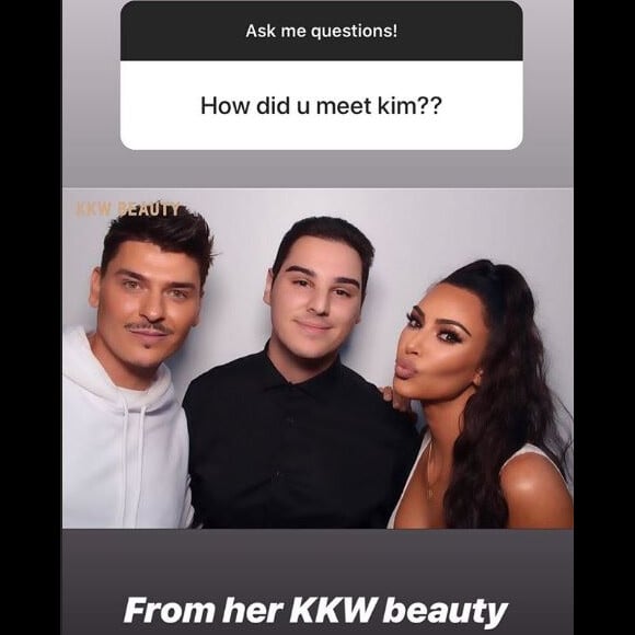 Narbeh a rencontré Kim Kardashian lors de l'ouverture de l'un de ses pop up stores KKW Beauty.