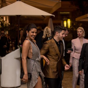 Priyanka Chopra et son mari Nick Jonas - Les célébrités lors du 72ème Festival International du Film de Cannes le 18 Mai 2019.