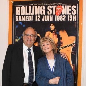 David Khayat et Danièle Thompson - Exposition d'Albert Koski "Rock Art" à la Galerie Laurent Godin à Paris le 3 juin 2019. © Coadic Guirec/Bestimage