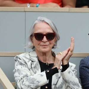 Michel Denisot et sa femme Martine dans les tribunes lors des internationaux de tennis de Roland Garros à Paris, France, le 4 juin 2019. © Jacovides-Moreau/Bestimage