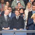 Le président de la République Emmanuel Macron et la première dame Brigitte Macron assistent à l'ouverture de la coupe du monde féminine de football 2019 (Mondial), opposant la France à la Corée du Sud au Parc des Princes. Paris le 7 juin 2019 © Pierre Perusseau / Bestimage
