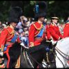 Le prince Charles, le prince William, le prince Andrew et la princesse Anne lors de la parade Trooping the Colour 2019 à Londres le 8 juin 2019.