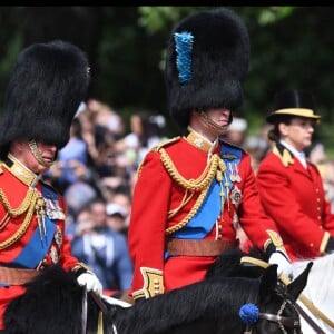 Le prince Charles, le prince William, le prince Andrew et la princesse Anne lors de la parade Trooping the Colour 2019 à Londres le 8 juin 2019.