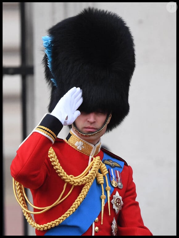 Le prince William, colonel des Irish Guards, lors de la parade Trooping the Colour 2019 à Londres le 8 juin 2019.