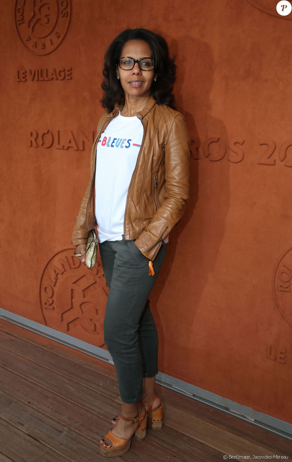 Audrey Pulvar dans le village des internationaux de France de tennis de ...