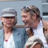 Mads Mikkelsen et sa femme Hanne dans les tribunes des internationaux de France de tennis de Roland Garros à Paris, France, le 8 juin 2019. © Jacovides / Moreau/Bestimage