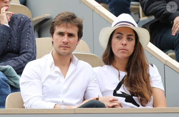 Anouchka Delon et son compagnon Julien Dereims - Célébrités dans les tribunes des internationaux de France de tennis de Roland Garros à Paris, France, le 8 juin 2019. © Jacovides / Moreau/Bestimage