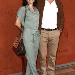 Jean Dujardin et sa femme Nathalie Péchalat au Village de Roland-Garros pour la finale hommes entre Rafael Nadal et Dominic Thiem à Paris le 9 juin 2019. © Jacovides - Moreau / Bestimage