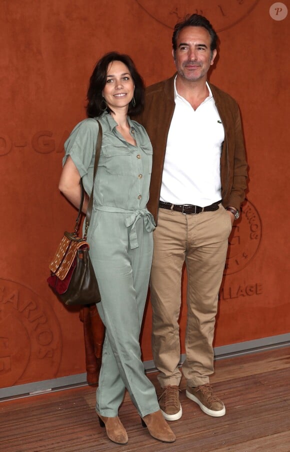 Jean Dujardin et sa femme Nathalie Péchalat au Village de Roland-Garros pour la finale hommes entre Rafael Nadal et Dominic Thiem à Paris le 9 juin 2019. © Jacovides - Moreau / Bestimage